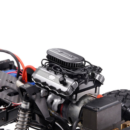 V8 Engine Fan Radiator Motor Hood Kit for 1/10 RC Car GRC 1976 F76 Motor