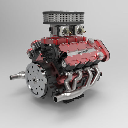 ENJOMOR V8 GS-V8 78CC DOHC Gasoline V8 Engine Model That Works with Starter Kit