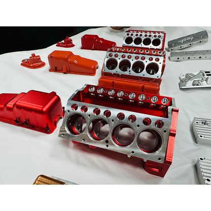 CISON V8 Engine Pro Small-block 44CC 1/6 Scale Water-Cooled 4-Stroke 8-Cylinder Gasoline Engine Internal Combustion V8 Engine Model Kit that Works