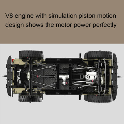 TWOLF TW-715 V8 Engine Powered 1:10 Scale RC Off-road 4WD 4-Door Pickup Truck Vehicle Crawler Kit