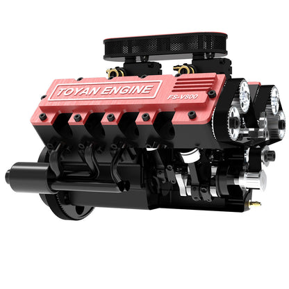 TOYAN V8 Engine FS-V800 28cc Nitro Engine - Build Your Own V8 Engine - V8 Engine Model Kit That Works