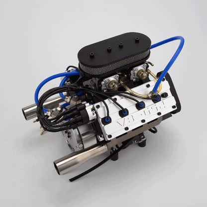 ENJOMOR V8 GS-V8 78CC DOHC Four-Stroke V-Shaped Eight-Cylinder Water-cooled Electric Gasoline Internal Combustion Engine Model - V8 Engine Model That Works