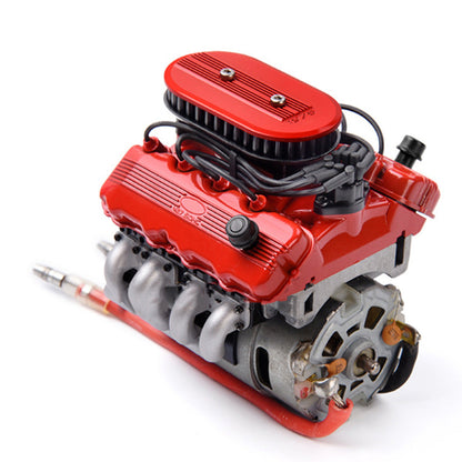 V8 Engine Fan Radiator Motor Hood Kit for 1/10 RC Car GRC 1976 F76 Motor