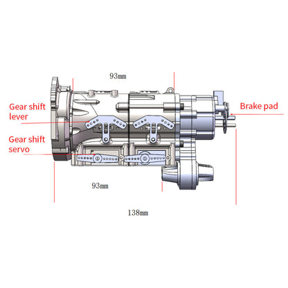 6-Speed Power Shift Transmission for CISON V8 Engine Model with High/Low Transfer Case