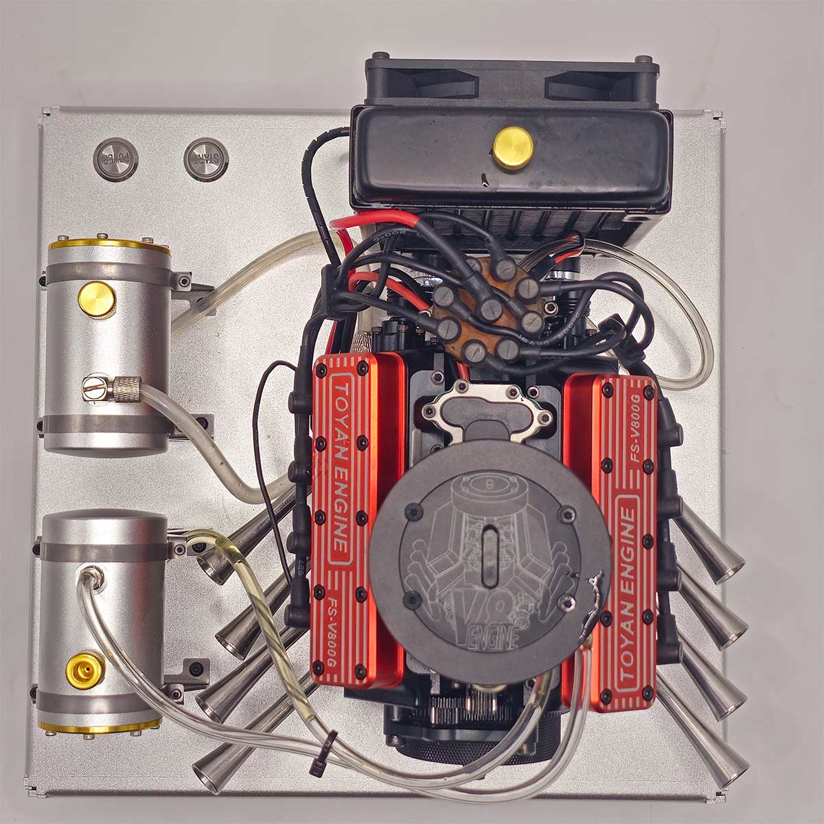 TOYAN FS-V800WGPC V8 Engine With Starter Kit, Stand and Accessories-One Key Start