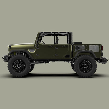 TWOLF TW-715 V8 Engine Powered 1:10 Scale RC Off-road 4WD 4-Door Pickup Truck Vehicle Crawler Kit