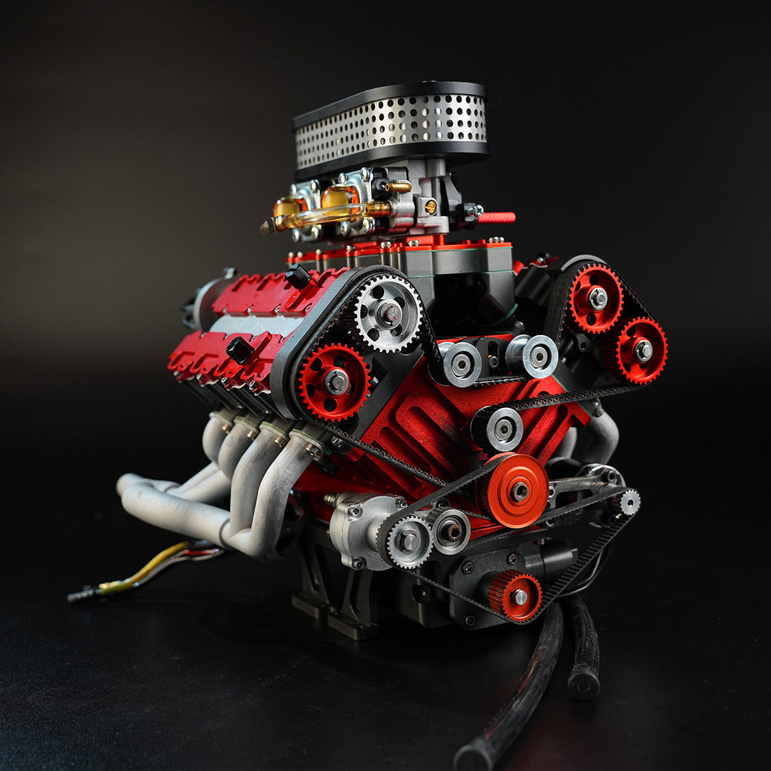 ENJOMOR V8 GS-V8 78CC DOHC Gasoline V8 Engine Model That Works with Starter Kit