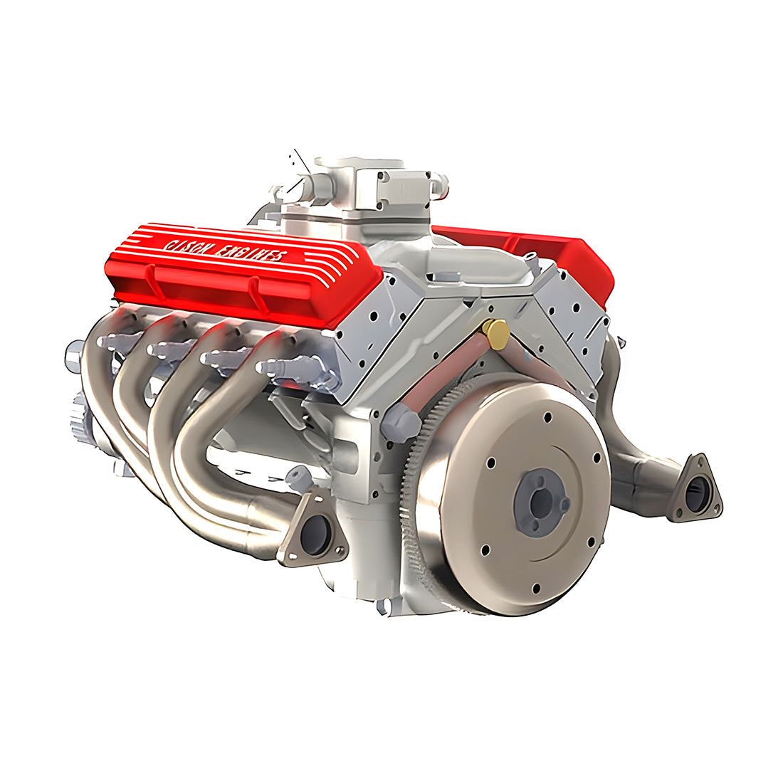 CISON V8 Engine Pro Small-block 44CC 1/6 Scale Water-Cooled 4-Stroke 8-Cylinder Gasoline Engine Internal Combustion V8 Engine Model Kit that Works