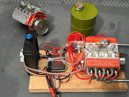 CISON Small-block 44CC 1/6 Scale Water-Cooled OHV 4-Stroke V8 Gas Engine Internal Combustion Engine - Build Your Own V8 Engine that Works